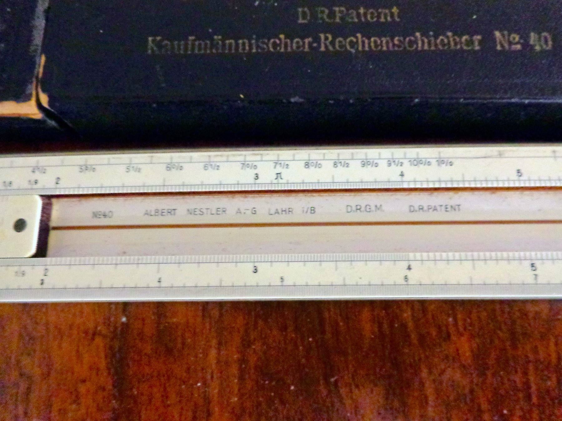 Taschenrechner: Rechenschieber Albert Nestler A.G Nr.40 – Gebraucht aus Wädenswil von  4