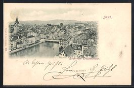 Zürich, Blick vom Grossmünster auf den