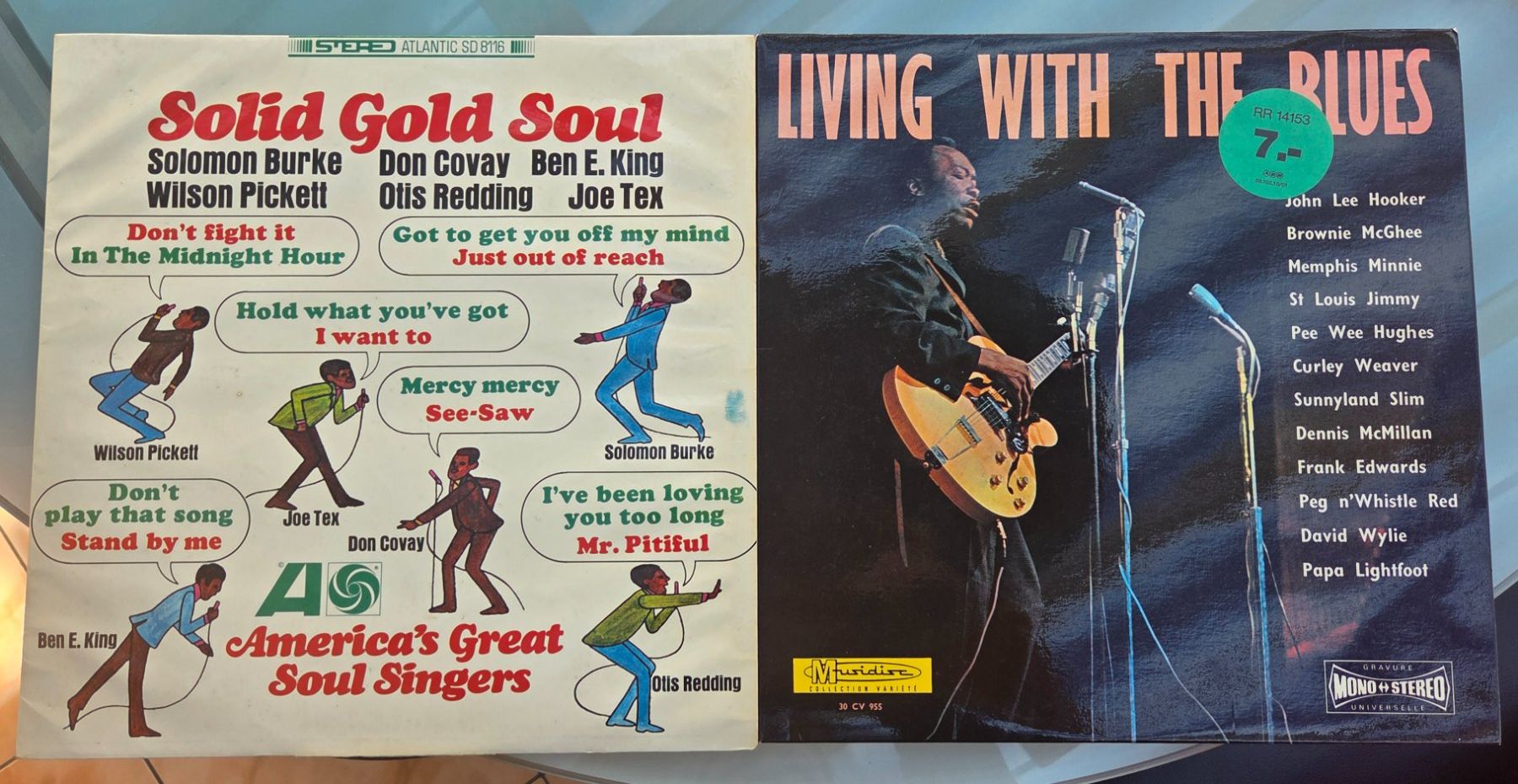 Dischi in vinile: Solid Gold Soul & Living with the Blues, 2 Schallplatten – Usato da Pratteln venduto da Barfuss999