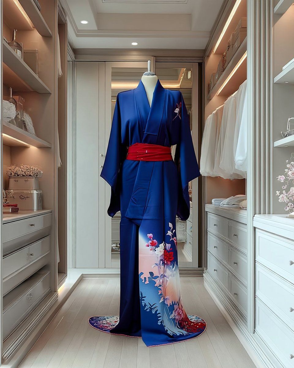 Arte internazionale: Kimono bleu-violet – Nuovo (secondo la descrizione) da Fribourg venduto da VictoriaShop7 1