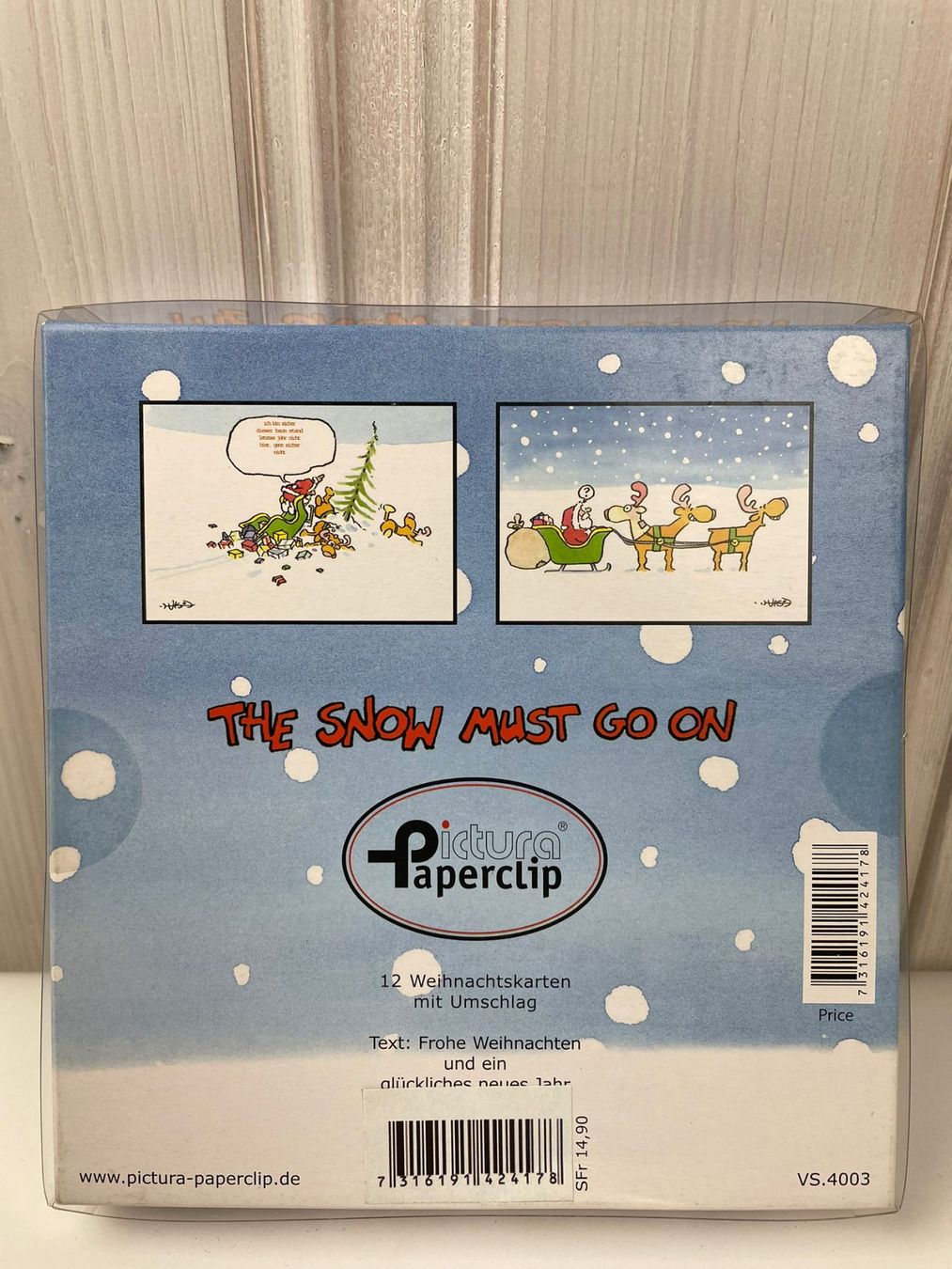 Karten: 12 lustige Weihnachtskarten "The Snow Must Go On" – Neu und originalverpackt aus Wängi von LiqKojote 1