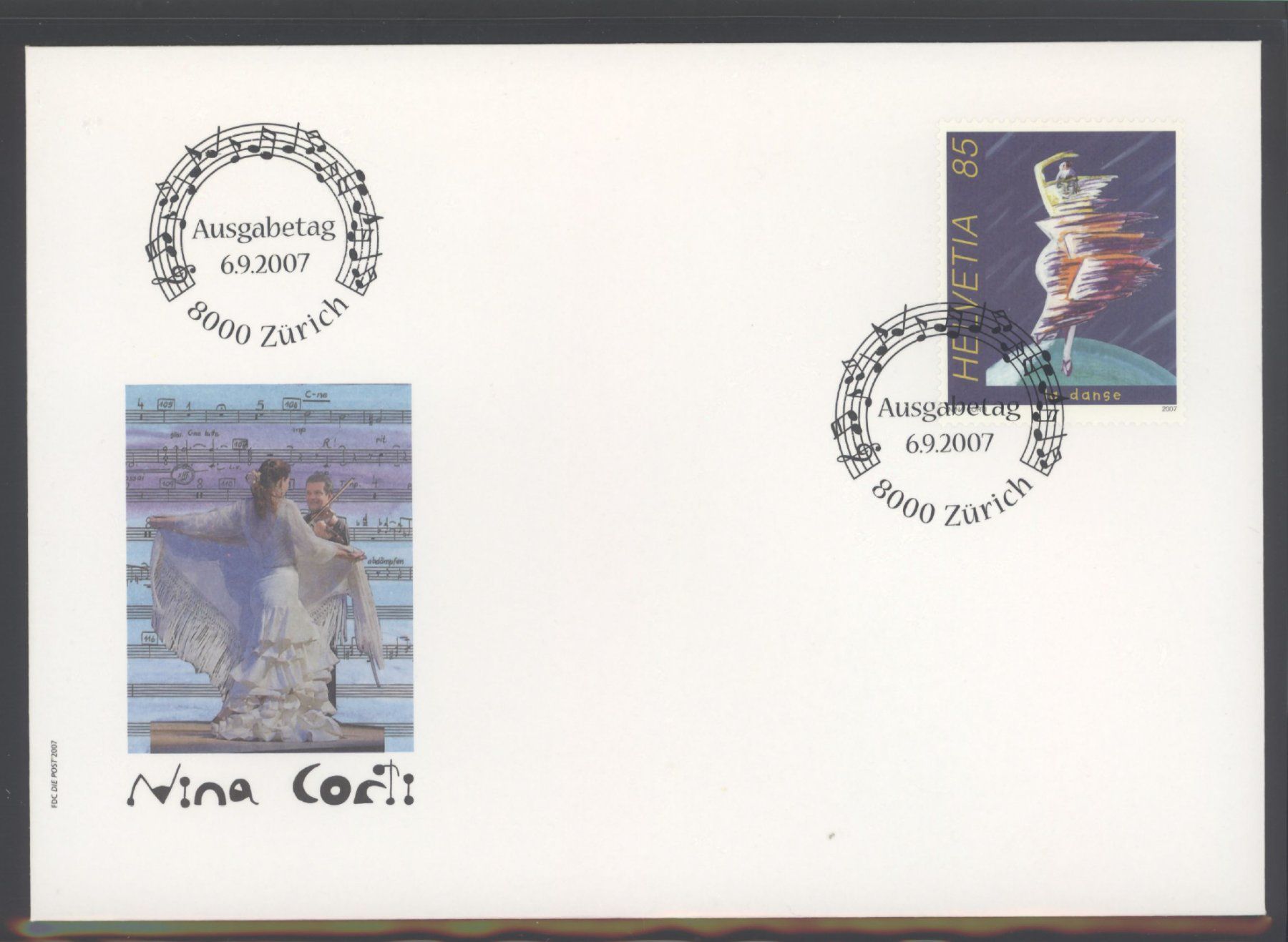 Tutti i francobolli: 2007, FDC, Sondermarke Nina Corti – Usato da Willisau venduto da Vollstempel
