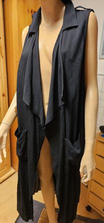 Damen long Weste Schwarz Grösse M ZARA BASIC Collection