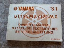 YAMAHA DTMX 125 / DT 125 MX / 175 MX