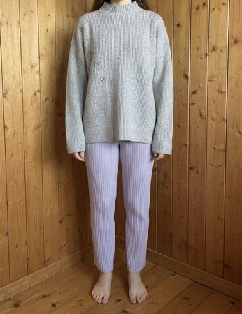 Damen Strick Set Pullover und Hose 52 % Wolle, 18 % Yak