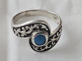 Ring Silber 925 mit Stein Vintage, 3 g