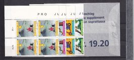 Frankatur - Pro Juventute 2001 4er Blöcke neu**