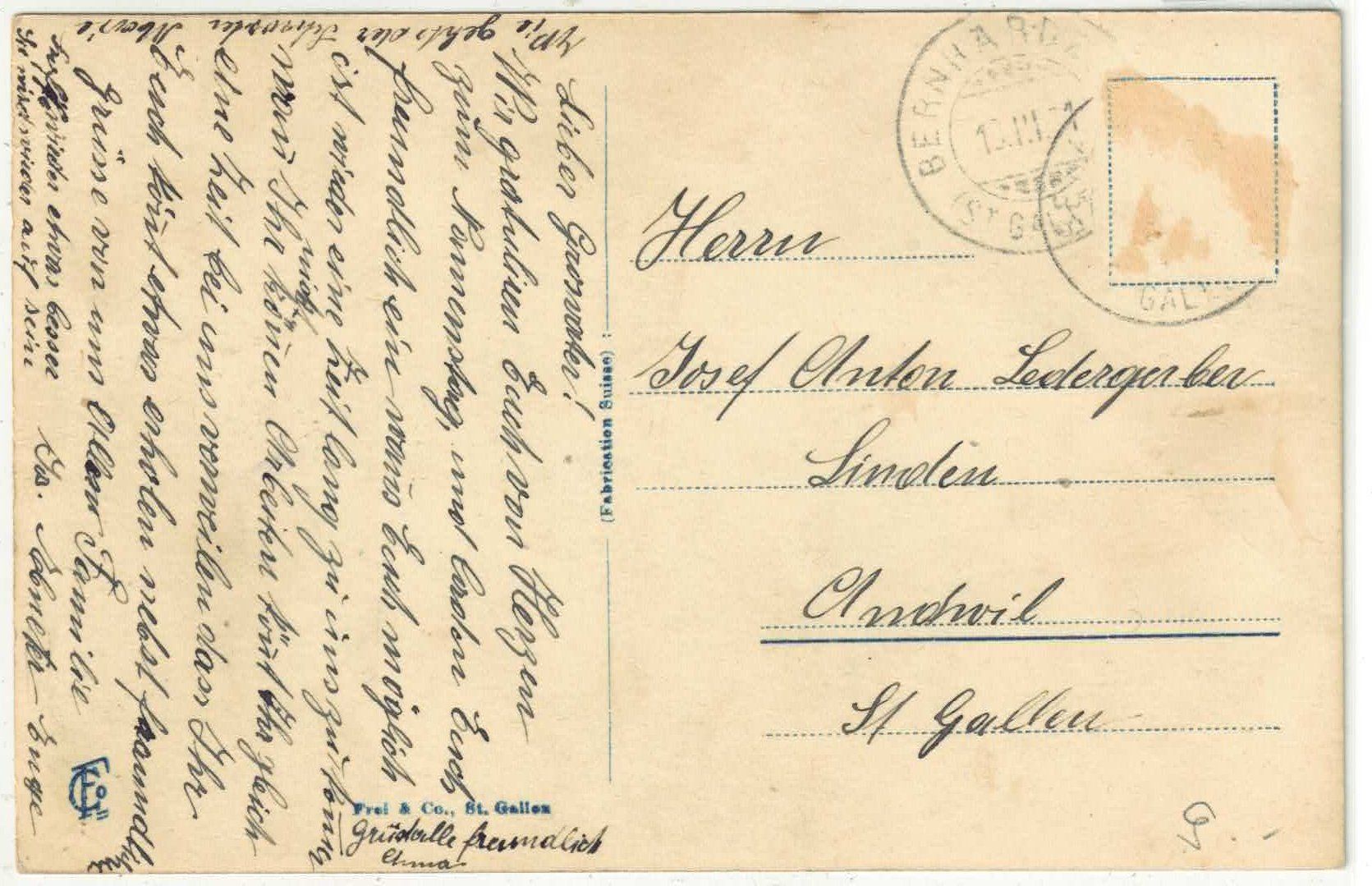 Cartoline postali: Bernhardzell - Kirche – Usato da Ettingen venduto da Kartenplanet 1