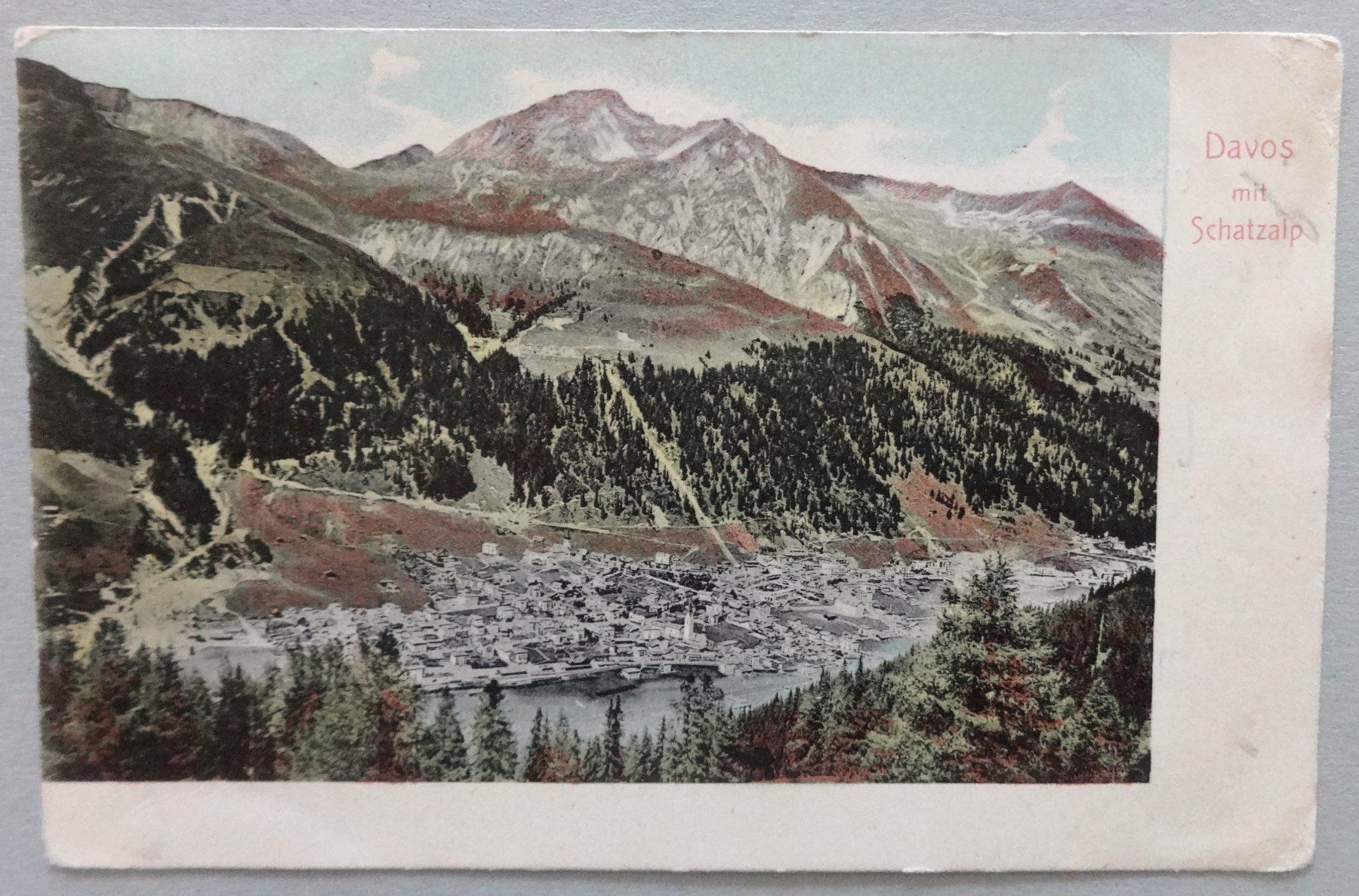 Ansichtskarten: Davos mit Schatzalp – Gebraucht aus Fétigny von Billy2miny
