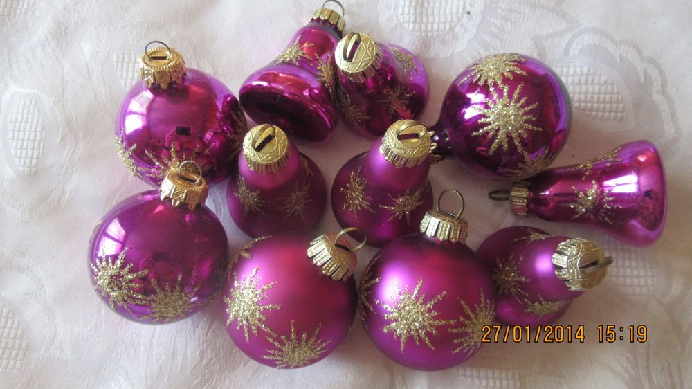 Weihnachtskugeln Lila Matt 2025 Sybil Kristan
