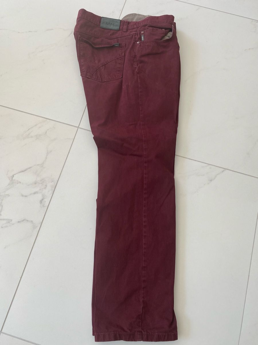 Brax Pantaloni: Brax COOPER FAN US 38/30 bordeaux, – Usato da Zürich venduto da DidierTG