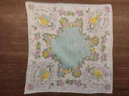 Taschentuch Motiv Blumen und Paar