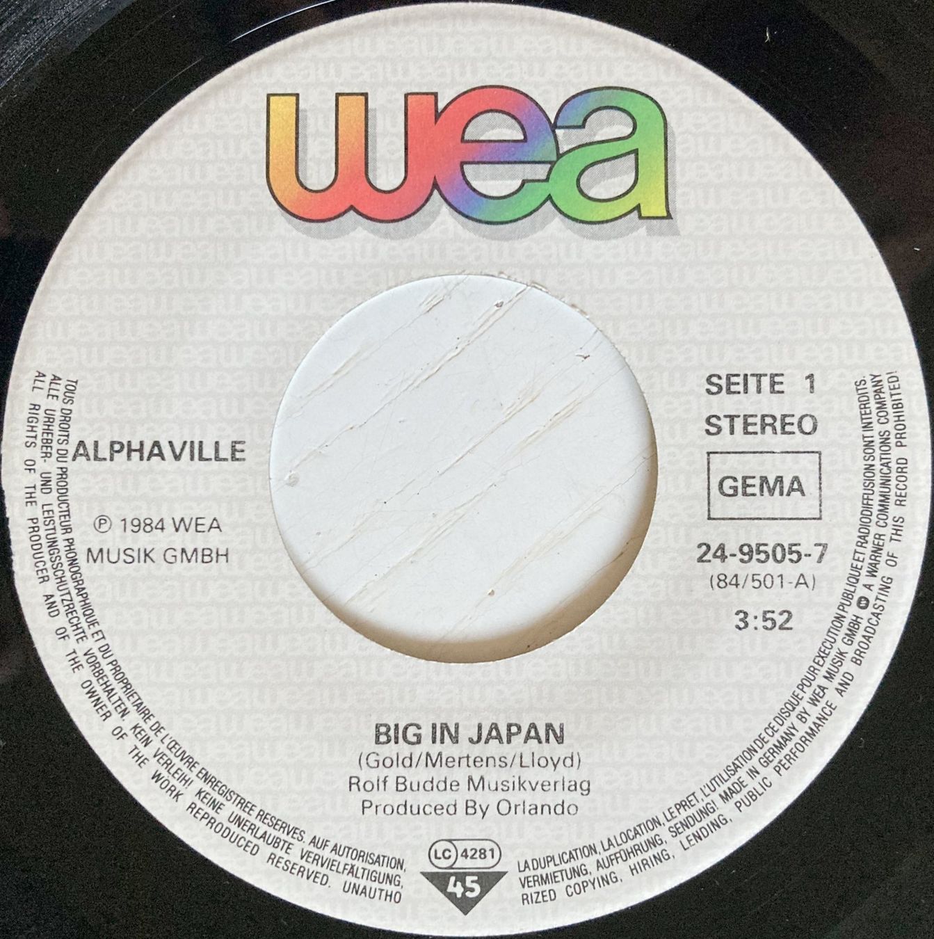 Schallplatten: ALPHAVILLE - BIG IN JAPAN – Gebraucht aus Bottens von hotter-than-hell 2