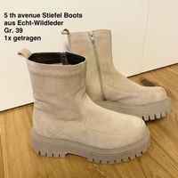 5th Avenue Boots, Wildleder beige Gr. 39 - Herbst Stiefel