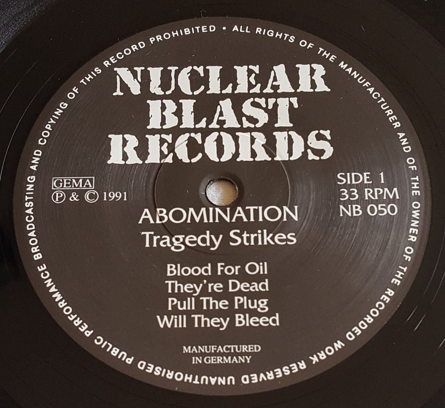 Dischi in vinile: Abomination - Tragedy Strikes - LP  1991 - OIS – Usato da Uster venduto da Zardodel 4