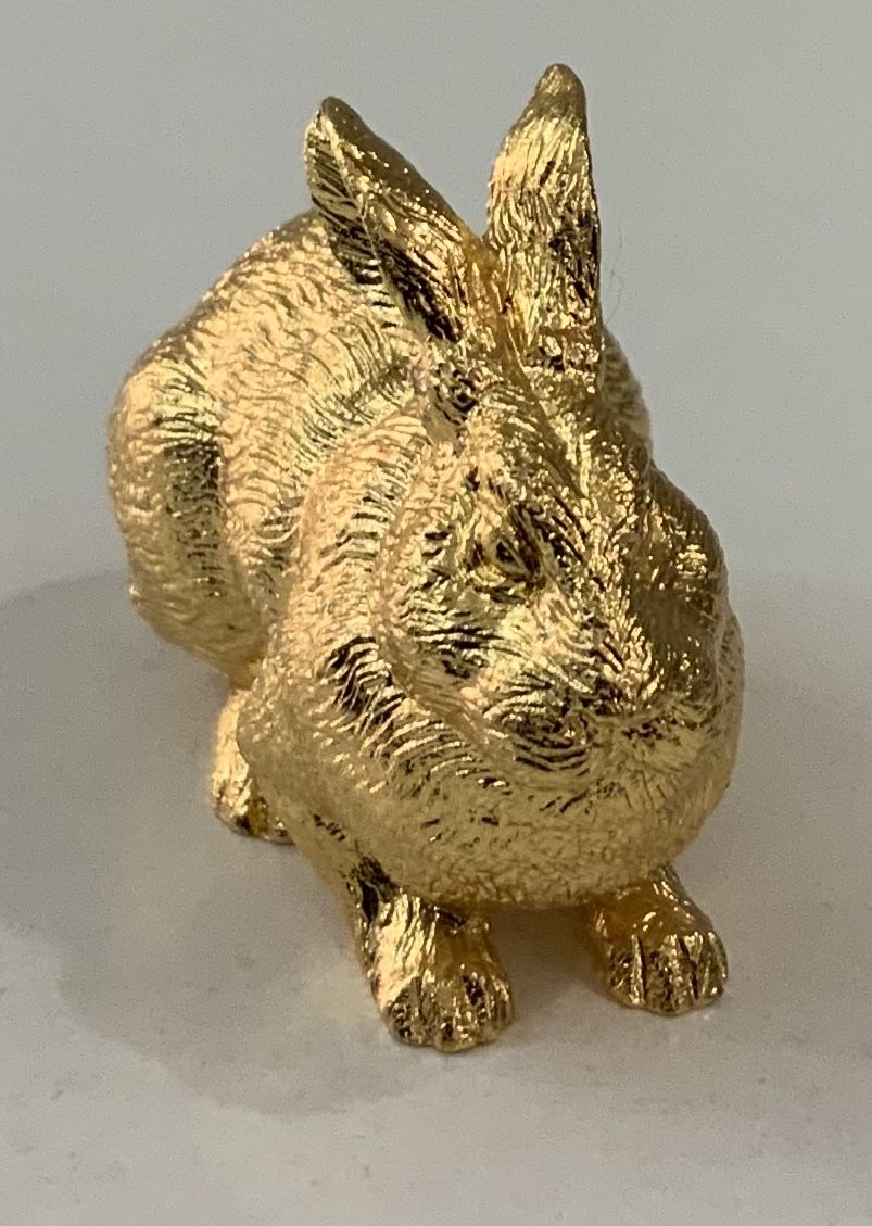 Statuette: Lapin doré 24 carat Risis – Usato da rolle venduto da Tontonjulot 1