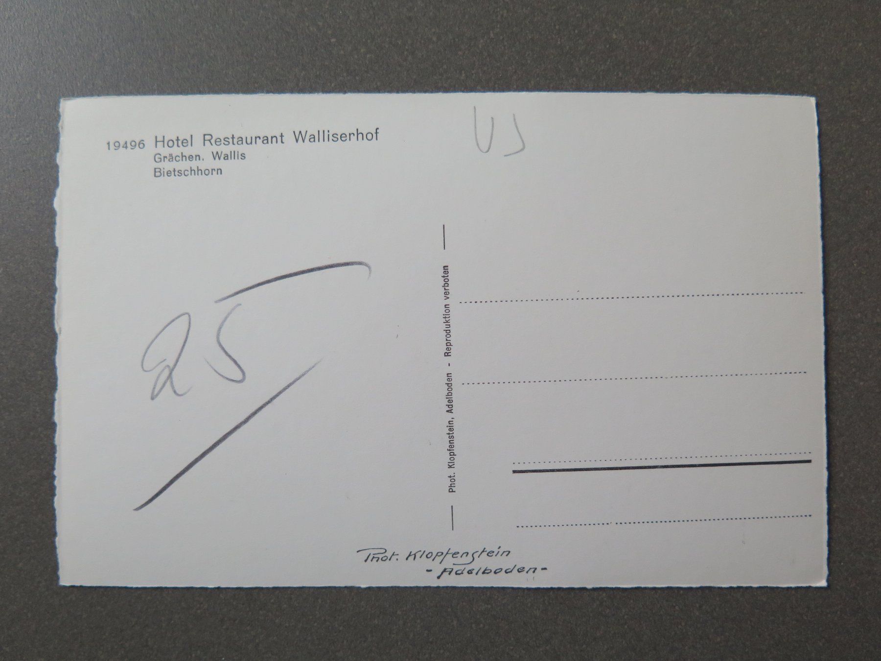 Cartoline postali: GRÄCHEN - HOTEL WALLISERHOF - ALTE AUTOS – Usato da Wittenbach venduto da lipasal 1