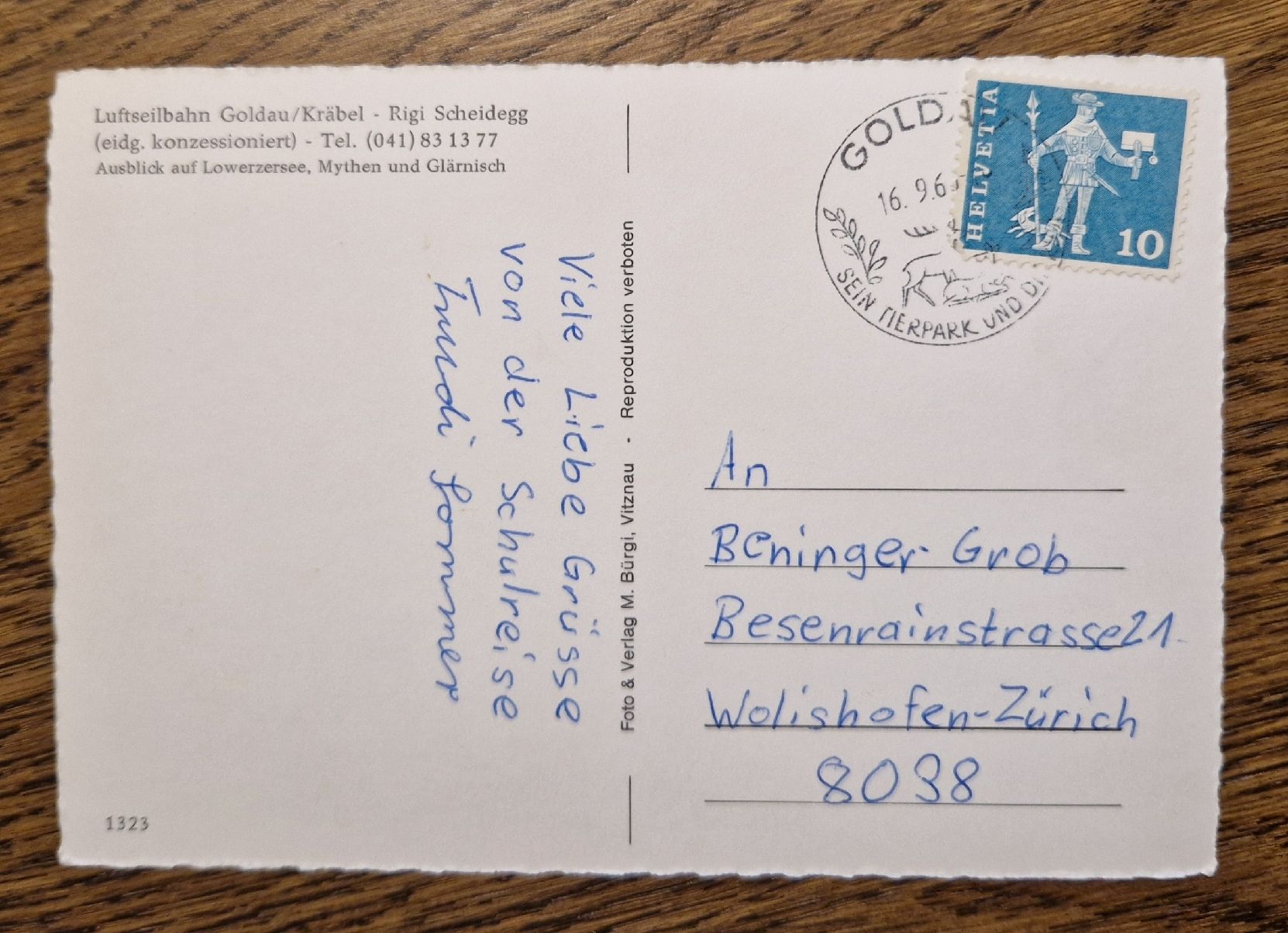 Ansichtskarten: Rigi-Scheidegg 1964 – Gebraucht aus Ebikon von Donar50 1