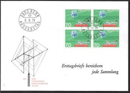 FDC Nr. 634 Viererblock ET Bern 6.9.1979