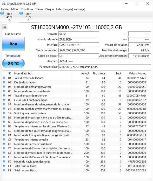 Seagate Dischi rigidi: Seagate Exos Enterprise 18Tb - SATA III CMR - ST18000NM000J – Usato da St-Pierre-de-Clages venduto da SB99 8