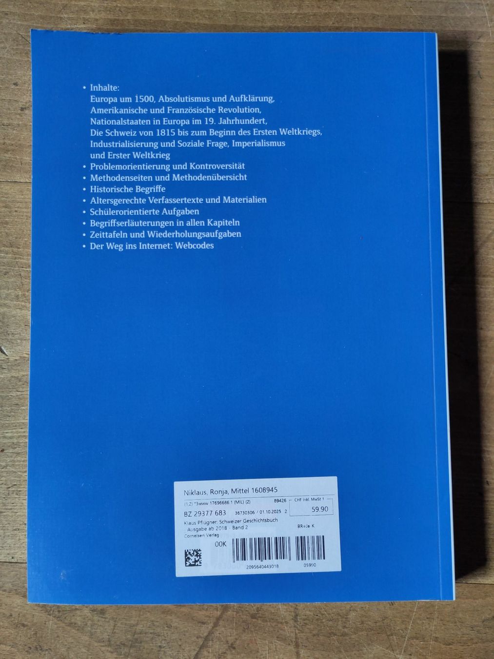 Libri: Schweizer Geschichtsbuch 2 (Neuausgabe) – Nuovo (secondo la descrizione) da Mittelhäusern venduto da Klimba 1