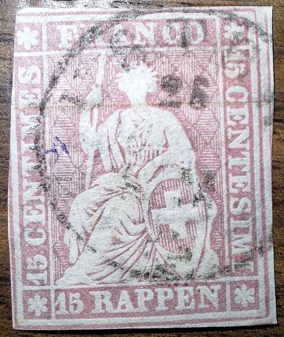 Tutti i francobolli: Strubel 24F Kat. 450.- – Usato da Balgach venduto da SIMEON27
