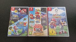 Super Mario 3D, Super Mario Galaxy 1+2  und Mario und Sonic