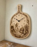 Bäcker-Wanduhr aus Holz