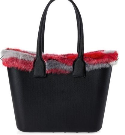 Marc Cain Shopper mit Fake Fur-Kragen