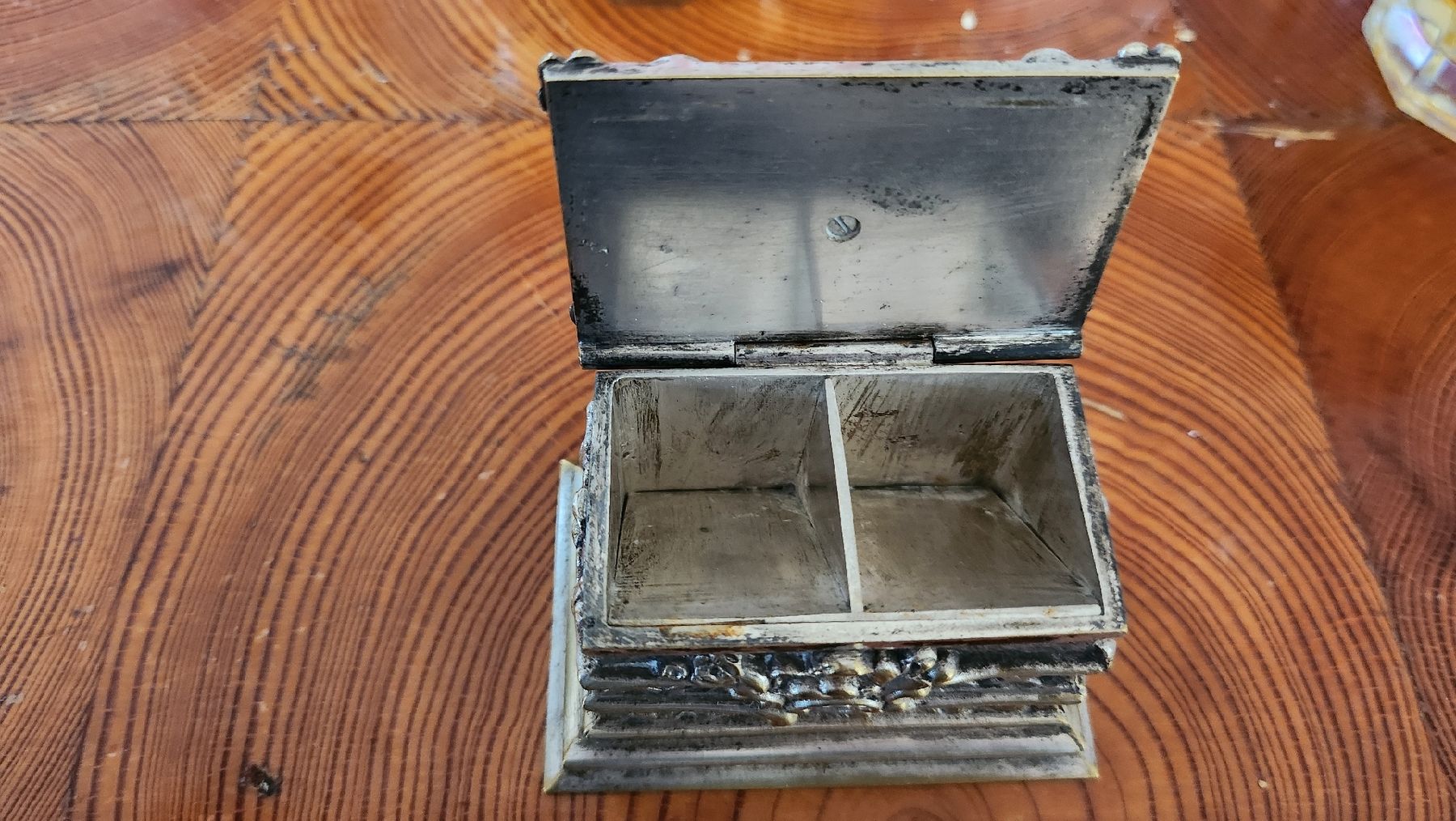 Barattoli: Antike Briefmarken Dose, versilbert. – Usato da Ettingen venduto da 1964erNachtzugfahrer 3