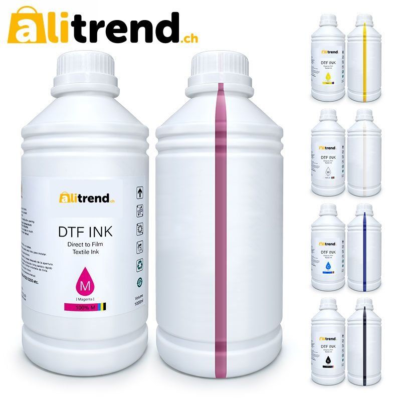 Cartucce per stampanti & toner: 1000 ML DTF Transfer Tinte - alle 5 Farben – Nuovo e nell'imballaggio originale da Rorbas venduto da Werbe-welt