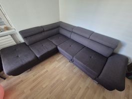Ecksofa XXXLutz dunkelgrau m. Bettfunktion