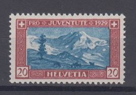 Variété Pro Juventute 51 bleu décalé sur la droite