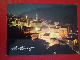 AK St.Moritz Graubünden Nachtaufnahme
