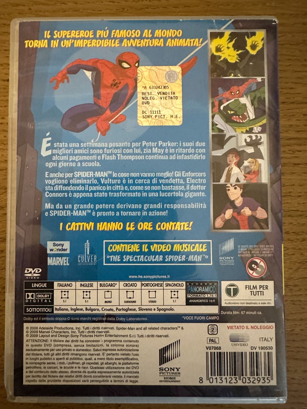 Tutti i DVDs: Spiderman Marvel. Volume Uno (Sprachen: E, I, Pt, Es) – Usato da Seewen SO venduto da DVD-Movie-Fan 1