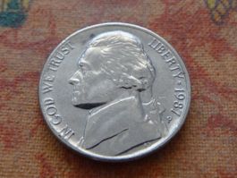 USA 5 Cents 1987