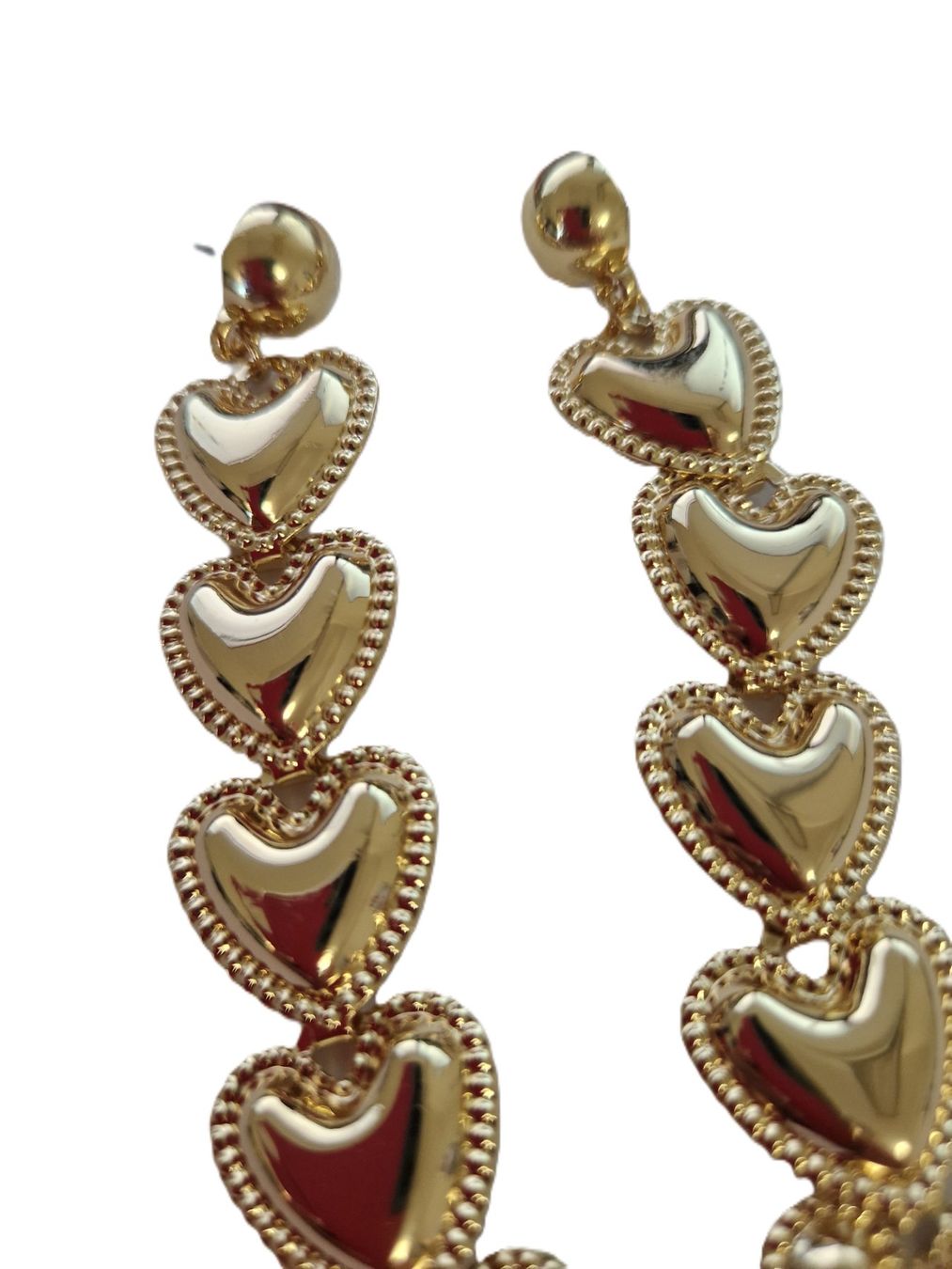 Orecchini pendenti & Orecchini a lobo: 14k vergoldete Herz-Ohrhänger, Statement Schmuck – Nuovo e nell'imballaggio originale da Glattbrugg venduto da majuska01 1