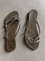 Silberne Flip Flops 