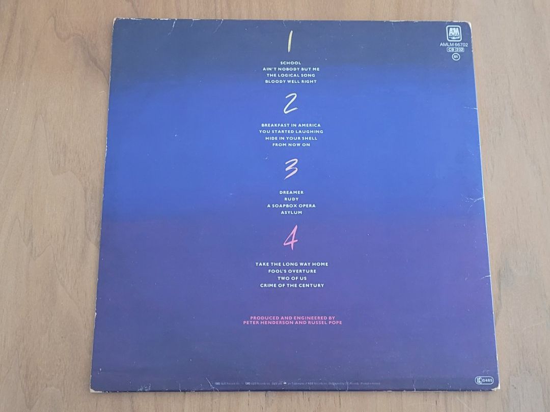 Schallplatten: DLP  Supertramp – Gebraucht aus Martigny von MZ-67 2