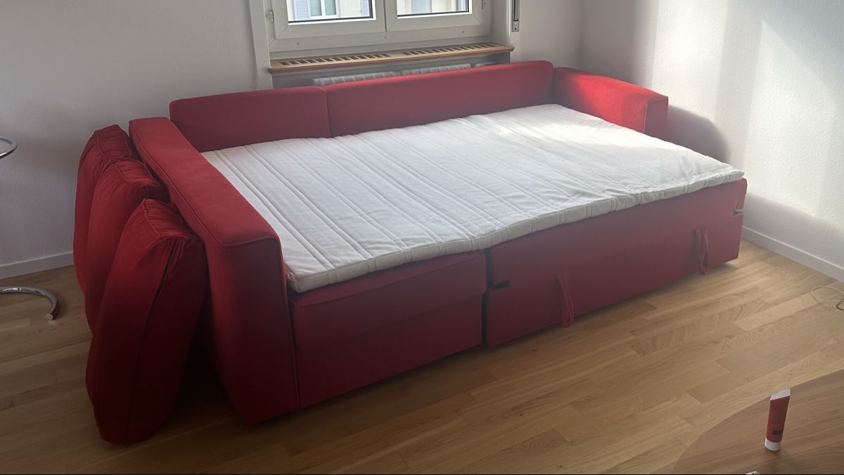 Ikea Sofas: Ecksofa Rot ausziehbar – D'occasion à Bern par Bestchruggler1 4