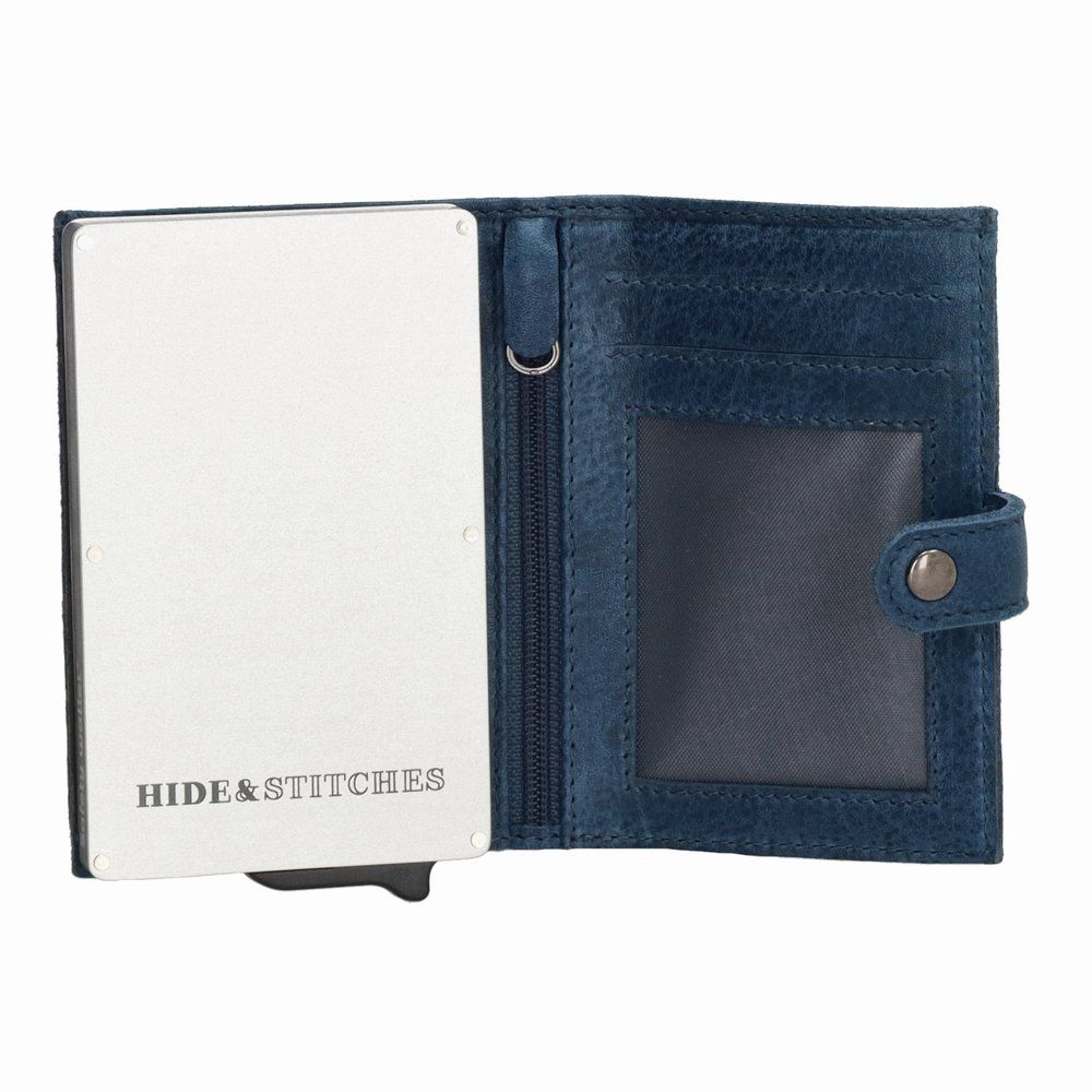 Altro in  Abbigliamento & Accessori: Blau Leder Kartenetui PopUp RFID Münzfach / GRATIS A-POST – Nuovo e nell'imballaggio originale da Rebstein venduto da Portemonnaie 3
