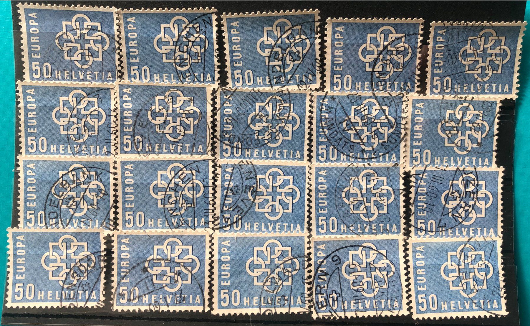 Tutti i francobolli: Nr.348 Steckkarte mit Stempel – Usato da Aarau venduto da Billa007