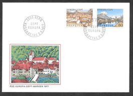 FDC Serie 589 - 590 ET Bern 2.5.1977 schön illustriert