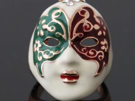 SALE Carnaval Mask Ring Gr. 54 Bague Masque Venise US 7