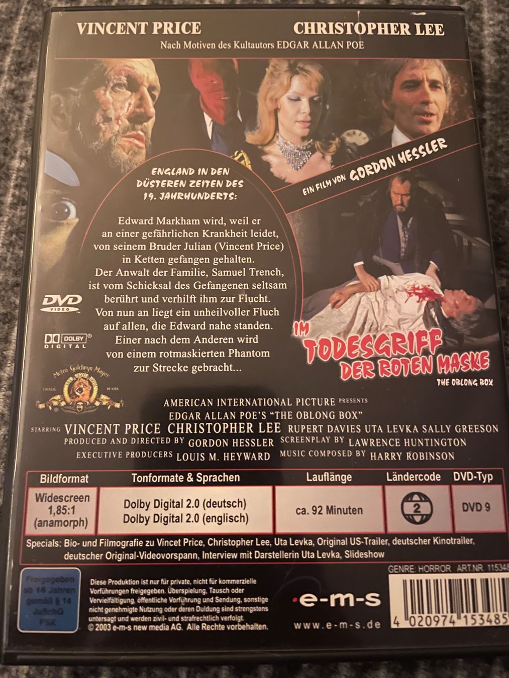 Tutti i DVDs: Im Todesgriff der Roten Maske KLASSIKER – Nuovo (secondo la descrizione) da Dierikon venduto da Butcherboy 1