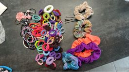 Lot Énorme 150 pièces d'Élastiques à Cheveux