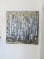 Handgemaltes Bild, Birkenwald (Unikat)