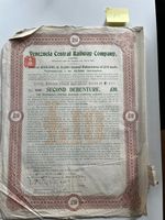 Venezuela Central Railway 10 Pfund Aktie, seltener Vintag