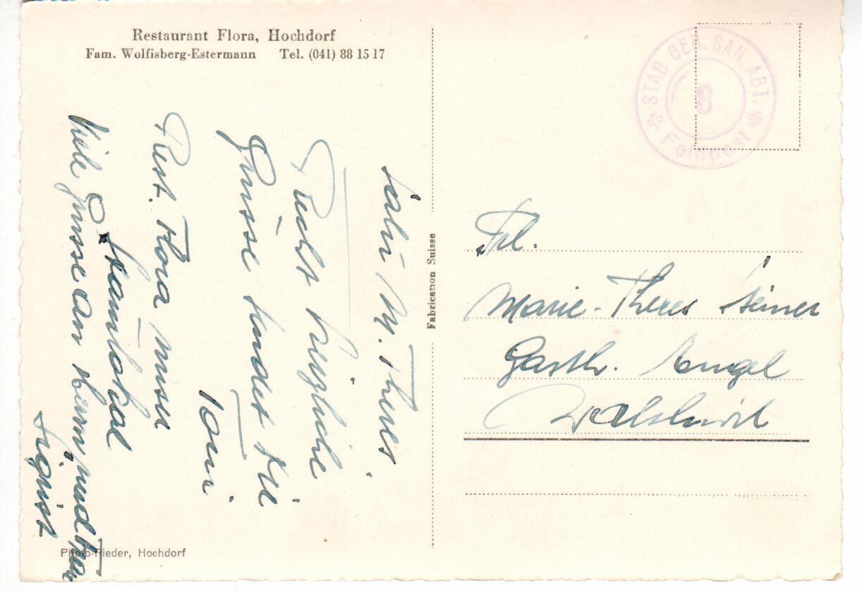 Cartoline postali: Restaurant Flora Hochdorf – Usato da Wolhusen venduto da Curver9 1