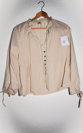 Sommer Bluse in hellbraun, Grösse 38, Top Zustand!